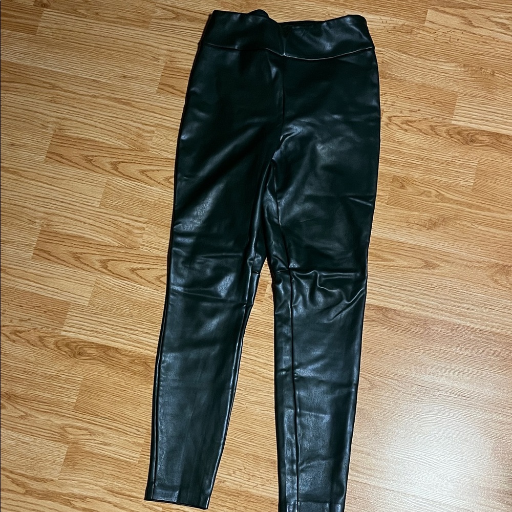 Emerald Green Faux Leather Leggings